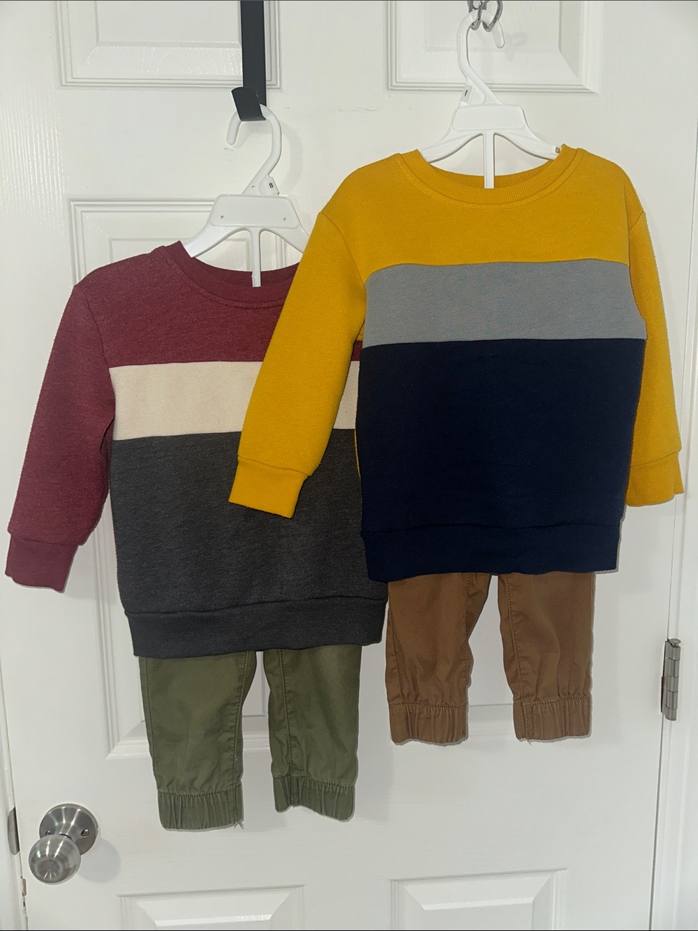 Double set Kids Crewneck Sweatshirts and pants.
